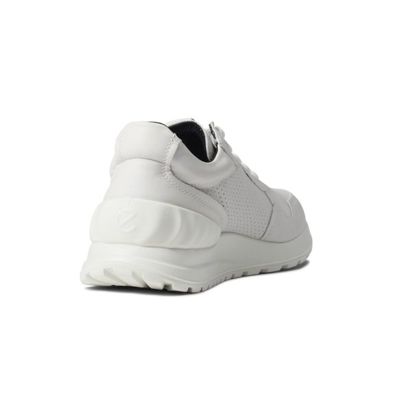 Ecco Men's Astir Lite Lace Up Leather Sneaker Fluidform Comfort Footbed White - Picture 4 of 8